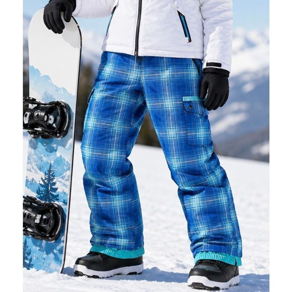 Burton snowpant snowboard pant size large 10/12 plaid check